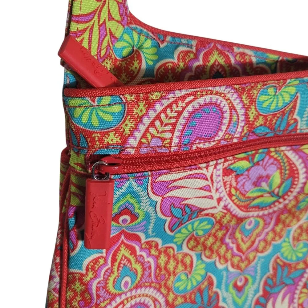 Vera‎ Bradley Lighten Up Slim Crossbody Purse Bag Paisley in Paradise Colorul